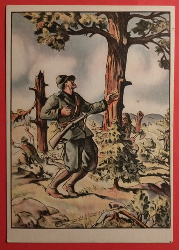 Cartolina milizia eroica - milizia,