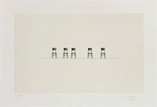 Tino STEFANONI: Elenco di cose, litografia a colori, grafica, arte, design