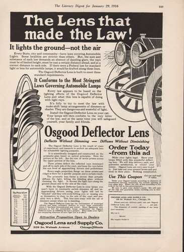 1916 osgood deflettore - 1916, lente