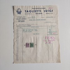 1942 Vulcanizzazione Taglietti Luigi Gallarate Fattura C00609