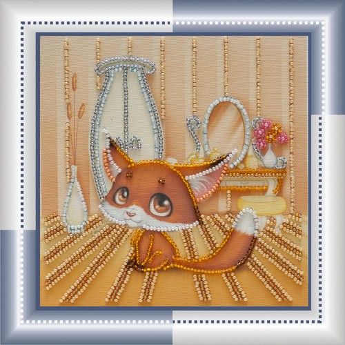 Kit ricamo perline - , su