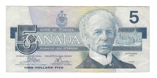 Banconota canada 1986 - canada, 5