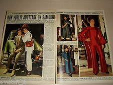ORIETTA BERTI pittore clipping ritaglio articolo foto photo 1970