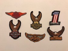 6 NOS Harley Davidson Patch Lot Wings eagles Captains Hat Vintage #1 USA 1 One