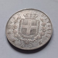 Moneta Silver 5 Lire 1875
