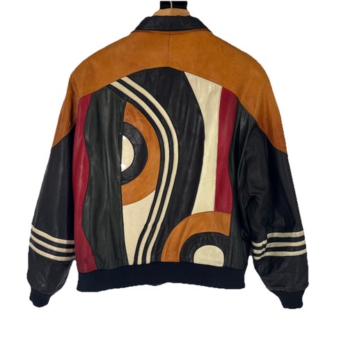 Giacca astratta pelle morbida