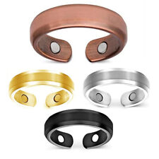 ANELLO MAGNETOTERAPIA FORMA FISICA MAGNETICO TERAPIA ORO NERO PESO COLORI jy