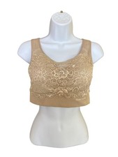 Reggiseno SANKOM pizzo supporto postura L-XL beige design svizzero sollevamento comfort senza cuciture