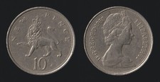 REGNO UNITO 10 NEW PENCE 1980