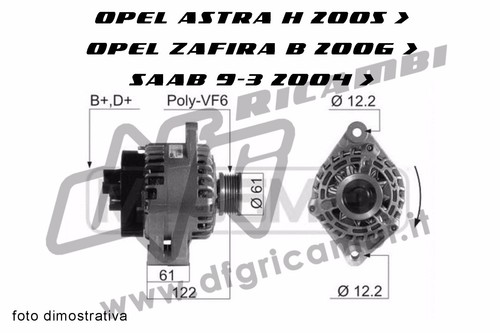 Alternatore opel astra - alternatore, h