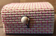 Vintage Anni 70/80 Idea Regalo x Donna-Cofanetto in Bambu' con Sorpresa - CM 7 -