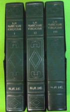 Book Libro LA SACRA BIBBIA 3 volumi 1978 S.A.I.E. CON ESPOSITORE IN LEGNO (RG15)