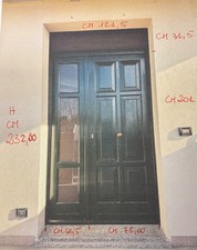 porte ingresso in legno massiccio e vetro 