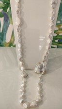 Collana  lunga Donna cm 106 Perle coltivate  Acqua dolce e perle scaramazze