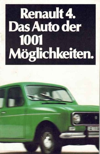 Catalogue brochure renault 4 - brochure,