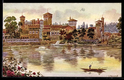 Cartolina torino palazzo e - palazzo,