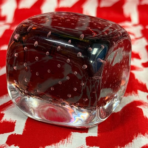 Fermacarte cubo vetro