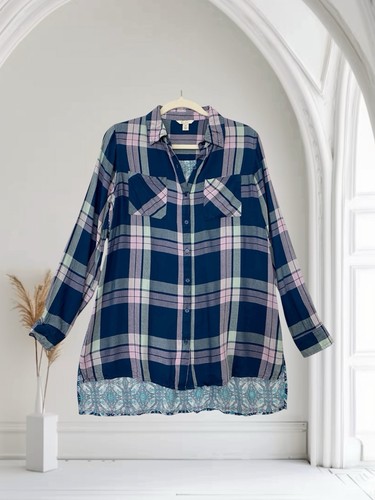 Top tunica donna multi quadri