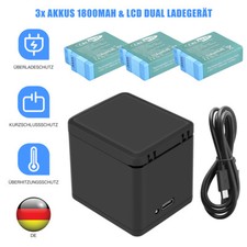 3 batterie 1800 mAh per GoPro Hero 9 10 11 Black AHDBT-901 ADBAT-001 + caricabatterie USB