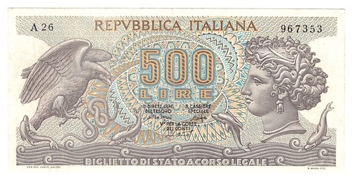 500 lire aretusa serie 26 - aretusa, a