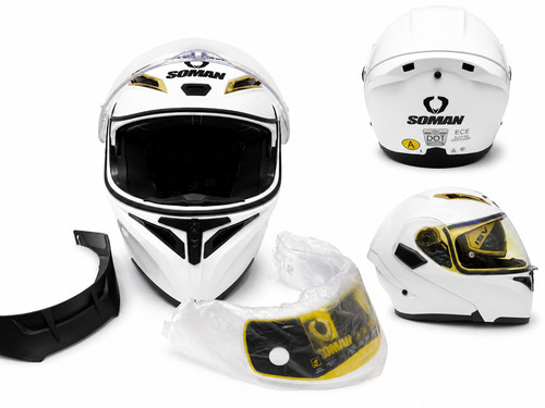 Casco moto bianco - moto,