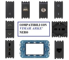 COMANDI COMPATIBILI VIMAR ARKE' NERO FRUTTI