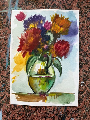 Vaso astratto dipinto - vaso,
