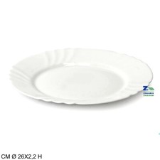 PIATTO PIANO DIAM. CM 26 COLLEZIONE EBRO BORMIOLI CON DECORO LUNGO IL BORDO