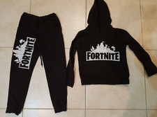 lotto 1593 tuta ginnastica bimbo bambino FORTNITE nera 10/12 anni