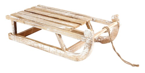 Legno slitta 50x24x16cm - slitta,