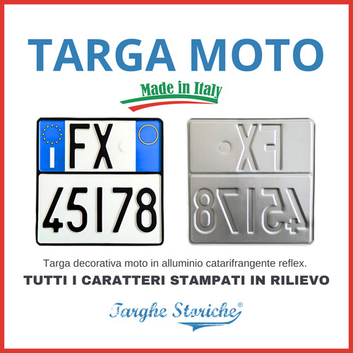 Targa moto decorativa - targa,
