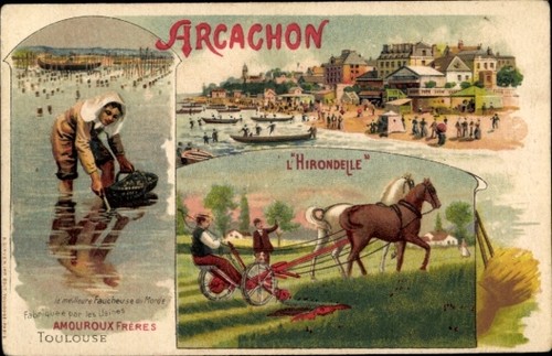 Litografia arcachon gironda - arcachon,
