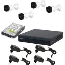 KIT VIDEOSORVEGLIANZA 4 TELECAMERE 5 MPX DAHUA DVR 8 CANALI HD 500GB