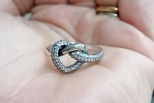 Anello intreccio cuore argento