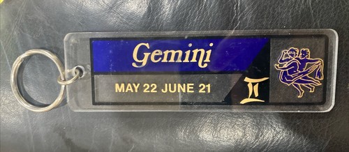 Vtg gemini zodiac sign key - gemini,
