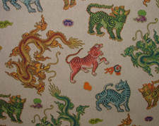 Cinese Tibetano Drago Lino