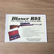 GUNS135 MAGAZINE ADVERT 6X9 BLASER R93: ULTIMATE BOLT ACTION RIFLE