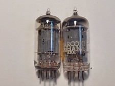 n.2 12AU7 / ECC82 MARCONI X? Long Plate coppia Valvole Tube Röhre Lampe Valve