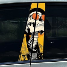 2Pc Colorato Rosa Skull Head