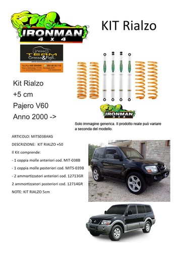 Kit rialzo off - road, pajero