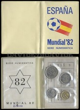 SPAGNA 1982 - SERIE DIVISIONALE 4 MONETE - MONDIALI DI CALCIO 1982 - CONF BIANCA