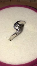 Anello solitario oro bianco - , e