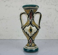 Anfora in Miniatura in Ceramica Terracotta Dipinta a mano VINTAGE Portafiore ART