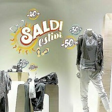 ADESIVO SALDI  A COLORI SCONTI