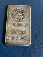 RARO LINGOTTO ARGENTO VINTAGE: ISSIMO Fantic Motor BULLION BAR 1 oncia 999 puro-1978