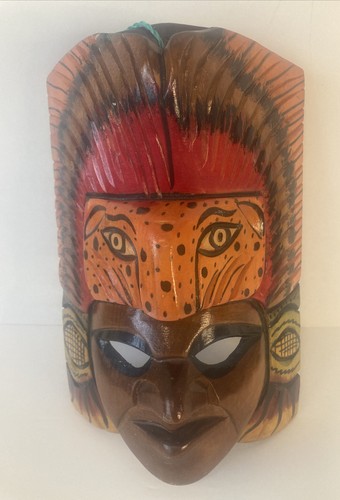 Maschera legno intagliata a - maschera,