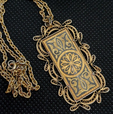 CIONDOLO FILIGRANA DORATA VINTAGE 60'S