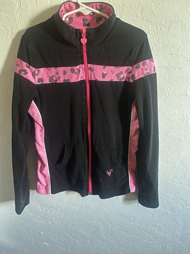 Giacca rosa leopardata con zip
