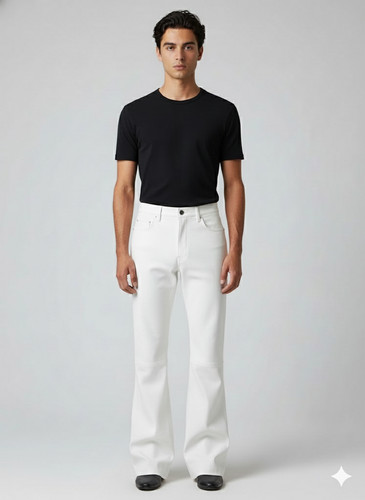 Pantalone uomo pelle casual