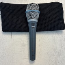 Microfono a condensatore Shure SM87A con borsa per il trasporto. Usato